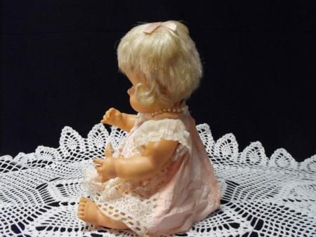 VINTAGE HORSMAN DOLL WET DOLL 18 EYE VGC PEARLS & PANTS  