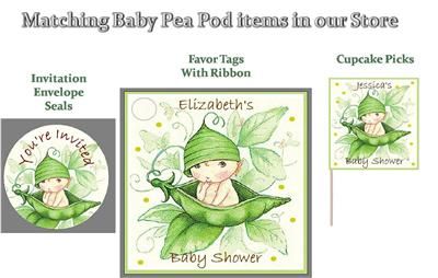 Pea Pod Baby Envelope Seals