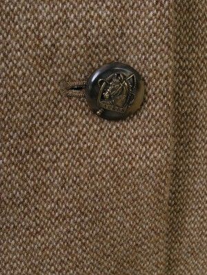 Ralph Lauren Equestrian Blazer Brown Tweed Horse Buttons Lambs Wool 12 