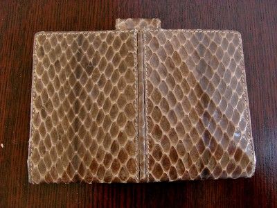 JUDITH LEIBER Exotic Python & Leather Wallet SATC Designer Rare 