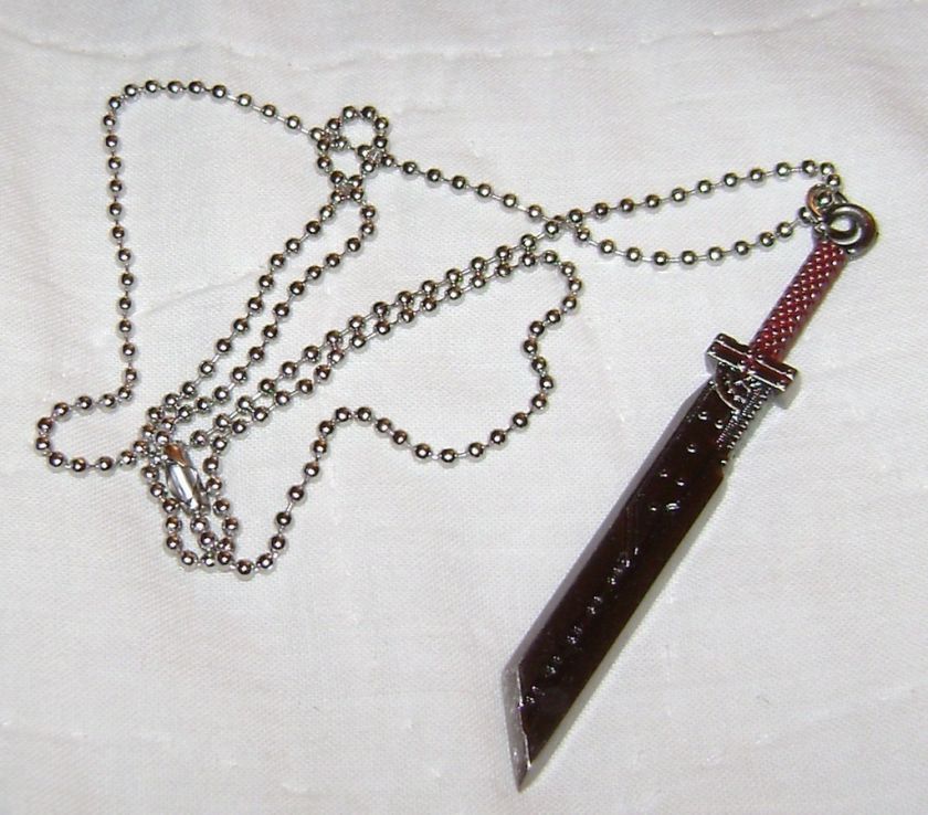 FINAL FANTASY VII 7 CLOUD BUSTER SWORD PENDANT 24 NECKLACE NEW ADVENT 