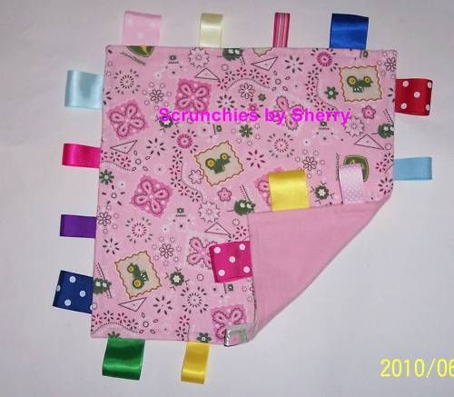 Pink John Deere Flannel Ribbon Blanket Baby Girl  