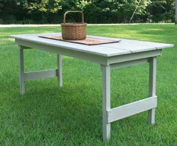 Primitive Harvest Table with folding legs Pattern/Plan  