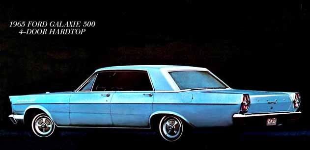 1965 FORD GALAXIE 500 ~ 4 DOOR HARDTOP (BLUE) MAGNET  