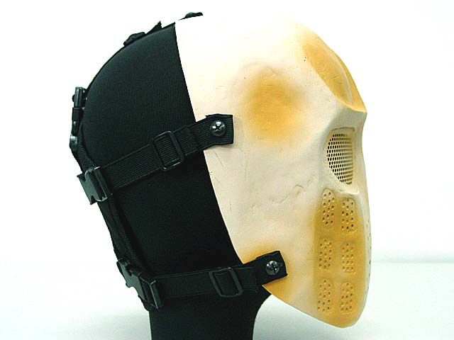 Full Face Ghost Recon Airsoft Mesh Goggle Mask Tan  