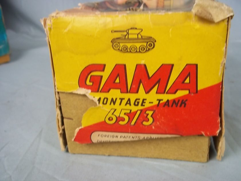 German Gama No.65/3 Tinplate Clockwork Tank With Box  