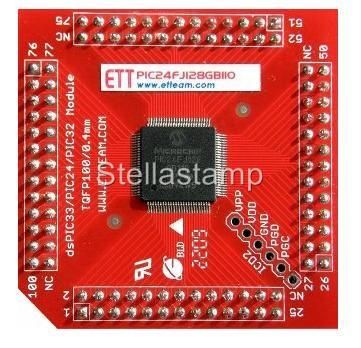 MCU BOARD   PLUG IN MODULE MICROCHIPS PIC24FJ128GB110  