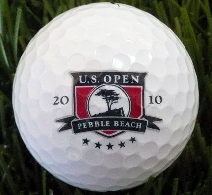 2010 u s open pebble beach logo golf ball used no scuffs no pen 