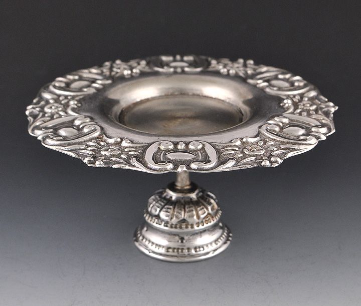 Nice Vintage Portuguese Chased Silver Crown Tray for Holy Ghost  