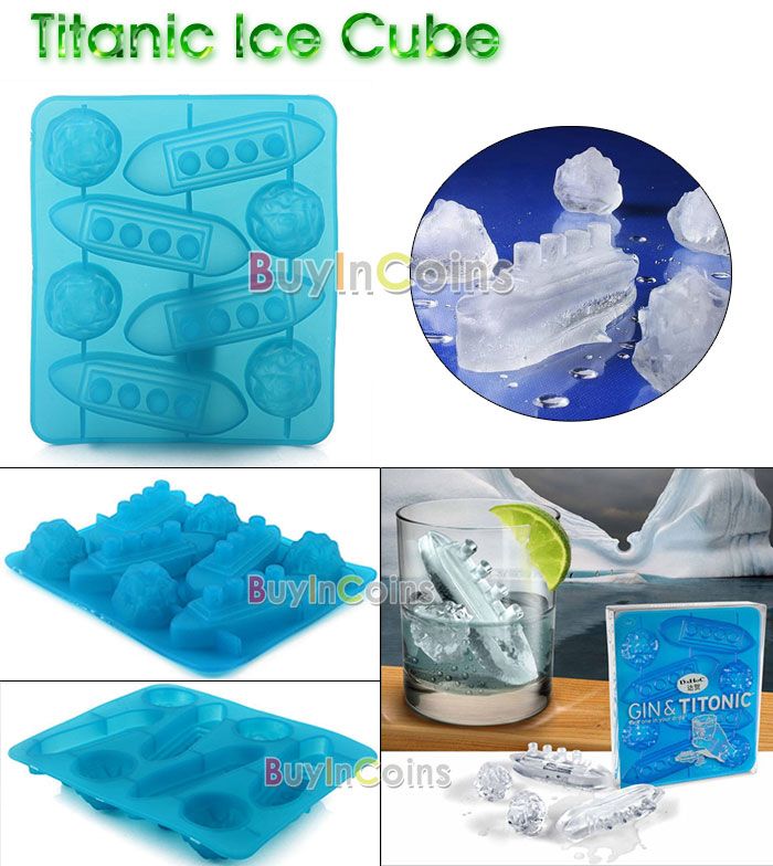 Titanic Shaped Ice Cube Trays Mold Maker Silicone Party  