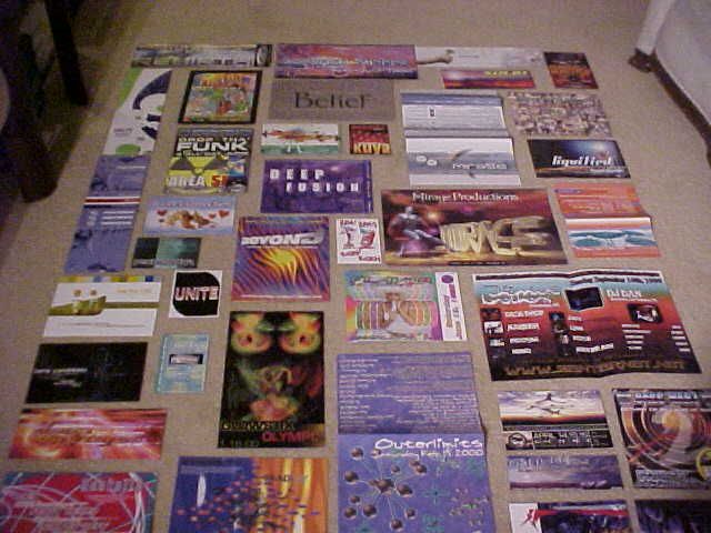 80 techno trance house jungle DJ RAVE FLYERS 1993 2000  