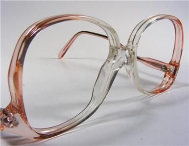   DROP TEMPLE SMALL PLASTIC BLUSH RETRO ITALY EYEGLASS FRAME  