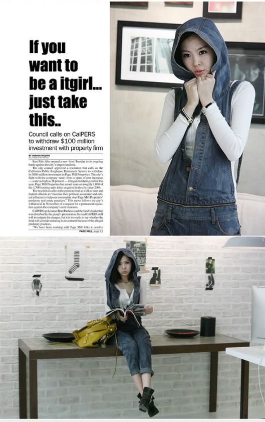   Stretchable Waist Denim Jeans Trousers Pants Jumpsuits Overalls W095