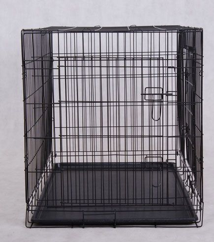 48 Large 2 Doors Folding Wire Pet Cat Dog Crate Cage Kennel W/ Free 