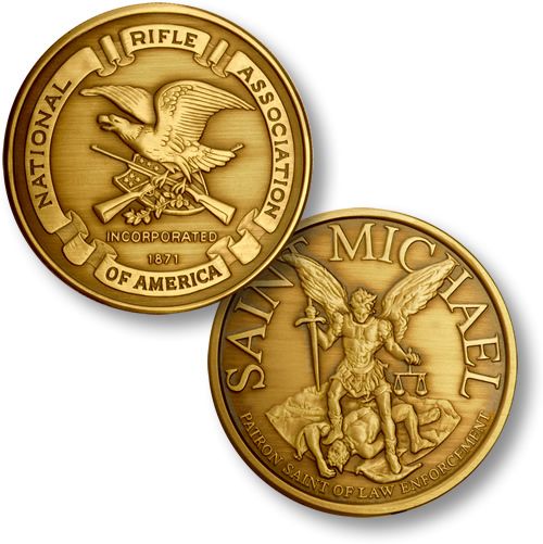 NRA ST MICHAEL PATRON SAINT OF LAW ENFORCEMENT COIN  