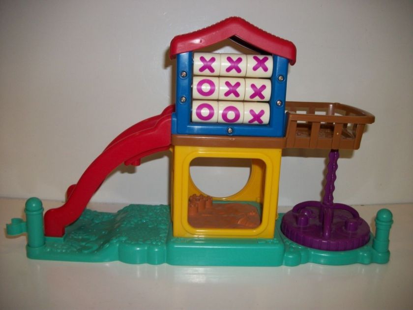 Fisher Price Little People School House Play Ground Fort w/ Slide Tic 