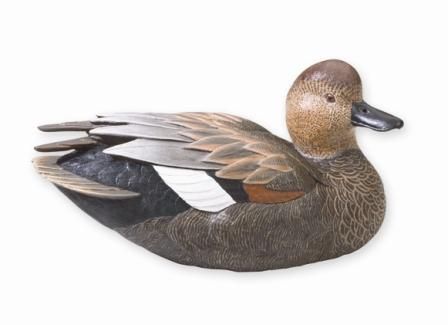 Miniature Gadwall Drake, Loon Lake Decoy Company  