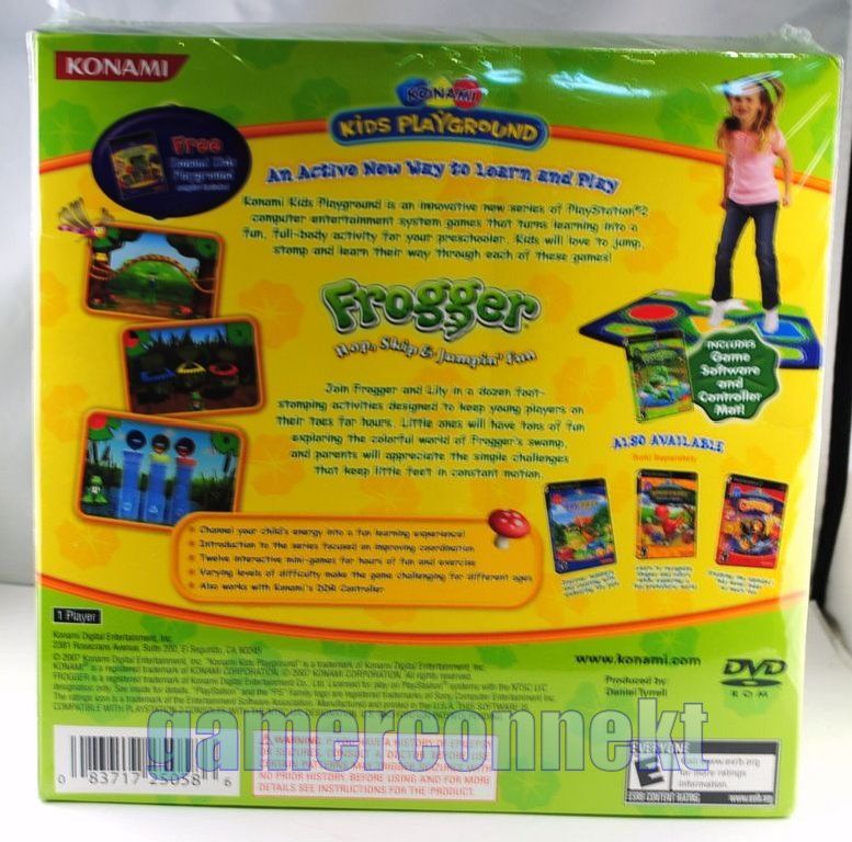 Konami Kids Frogger Hop Skip Jumpin Fun + Mat PS2 New 083717250586 