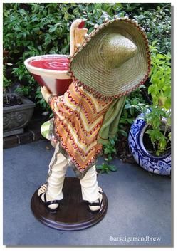 Mexican Tequila Margarita Glass BUTLER statue bars taverns Decor man 