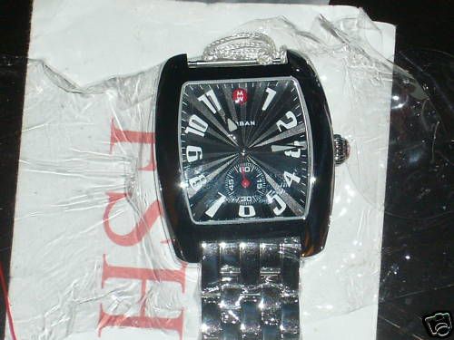 NEW $725 MICHELE URBAN STEEL WATCH MWW02M000024 Black  