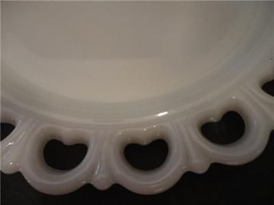   Hocking OPEN LACE Milk Glass Old Colony 13 CAKE/ TART DESERT PLATE