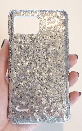 For Motorola Droid Bionic XT875 Bling Silver Diamond Sequin Case Cover 