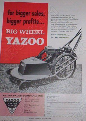 1960 Yazoo Big Wheel Mower AD  