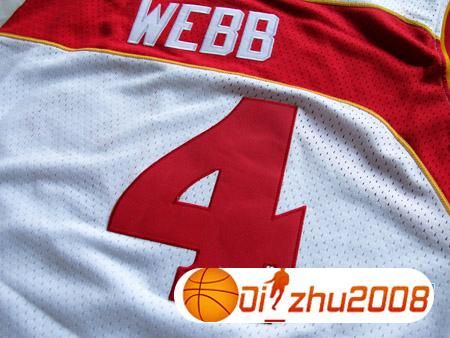 SPUD WEBB Hawks #4 Swingman Throwback nba Jersey RARE  