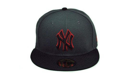 NEW ERA 59FIFTY NEW YORK YANKEES MLB BASIC HAT MEN CHARCOAL BLACK 