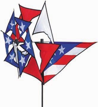 PREMIER WIND GARDEN PATRIOTIC WINDMILL SPINNER  