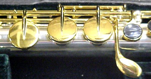   Gold keys Alto Flute has 2 heads + Selmer flute maintenance kit  