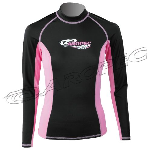 AROPEC Ladys Lycra Long Sleeve Rash Guard Anti UV Made in Taiwan BK 