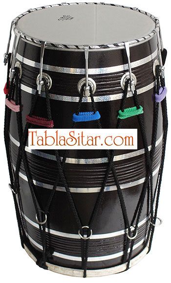 PUNJABI DHOL BLACK MANGO WOOD BHANGRA~UK WARRANTY~35  