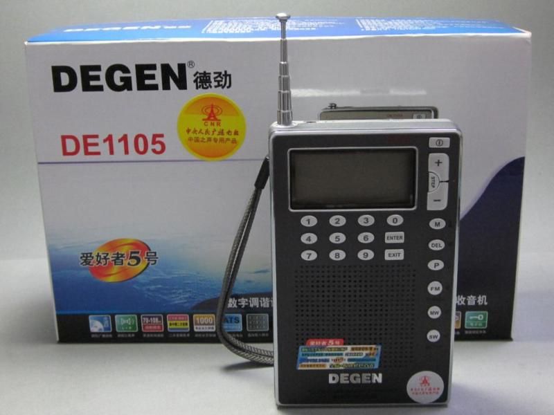 DEGEN DE1105 FM、MW、SW Dual Conversion PLL World Radio  