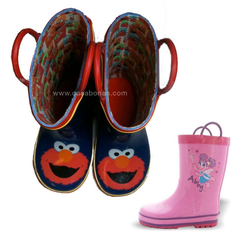   Street Shoes Elmo Abby Cadabby Rain Boots 5 6 7 723261390337  