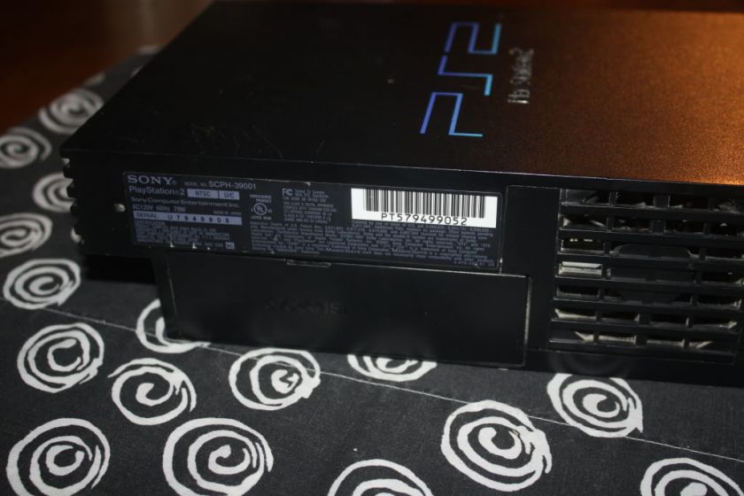 Sony PlayStation 2 Black Replacement Console System PS2 Fat No Cords 