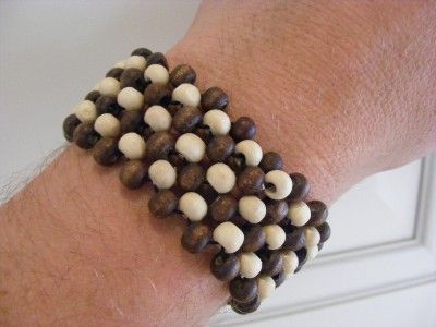 WHOLESALE 20 HANDMADE WOODEN BEADED BRACELETS BOHO CHIC  