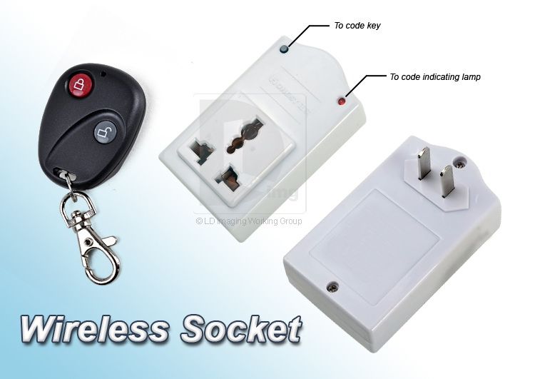 RF Wireless Remote Control US AC Power Socket Outlet Switch Plug 220V 