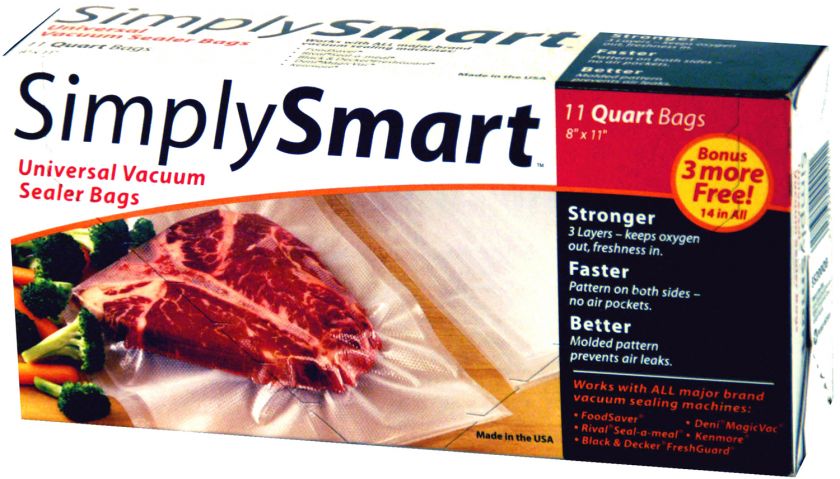   Smart SS200QB 1 Quart Universal Vacuum Sealer Bags 052329009011  