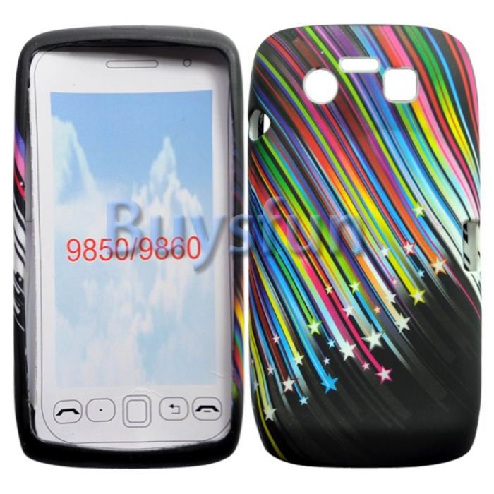 New Shooting Star SOFT GEL CASE COVER SKIN For Blackberry Torch 9860 