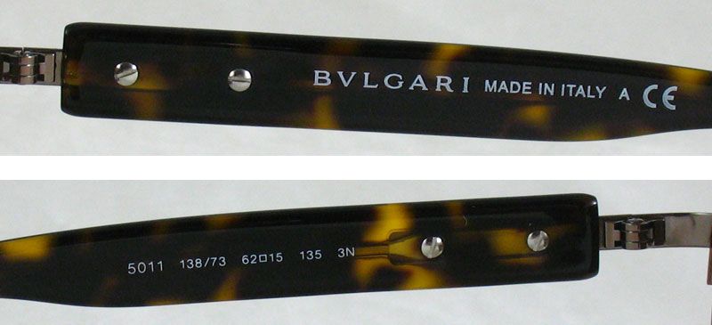 New Authentic Bvlgari 5011 Sunglasses Made in Italy  