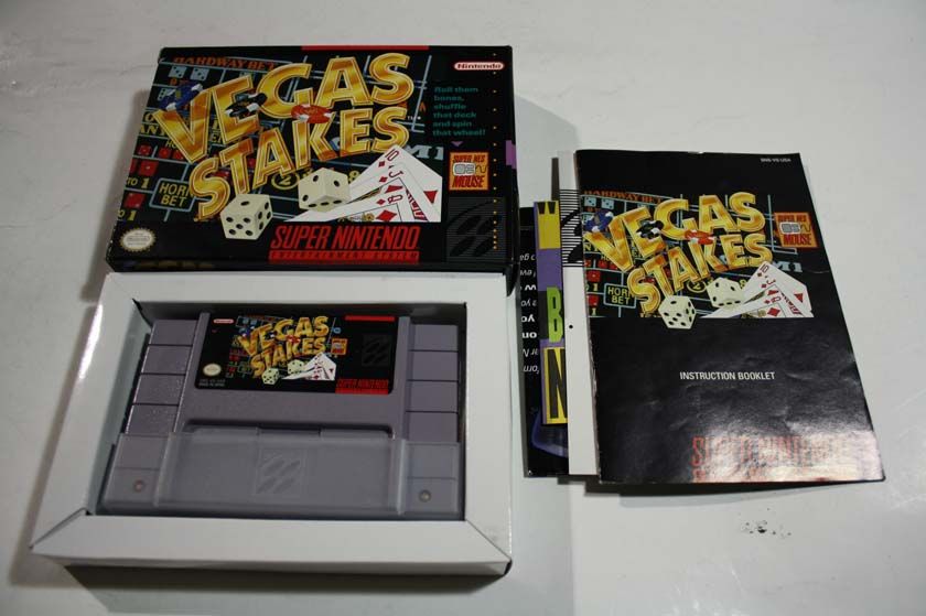 VEGAS STAKES  COMPLETE SNES SUPER NINTENDO Game 045496830205  