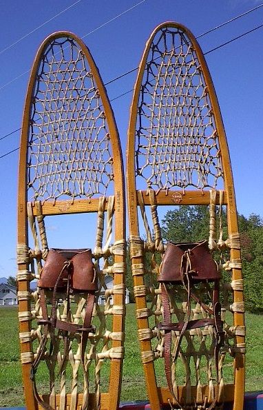 VINTAGE C.A. LUND Indian Snowshoes 58x10 GREAT  