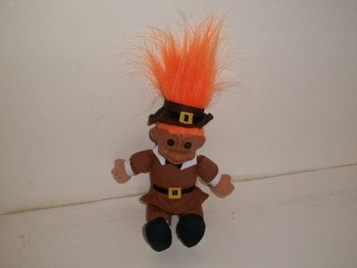 TROLL RUSS 2 THANKSGIVING PILGRIM TROLL BOY & GIRL HOLIDAY DOLLS SOFT 