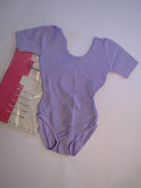 MONDOR 496 LILAC SHORT SLEEVE LEOTARD CHILDS SIZE 2 4  