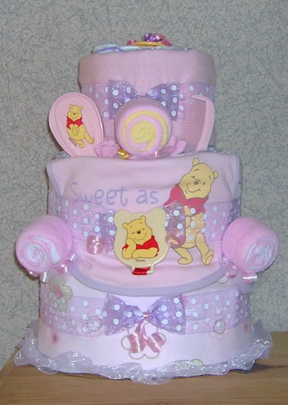 ELITE WINNIE THE POOH THEME DIAPER CAKE~GIFTS BY JAYDE  